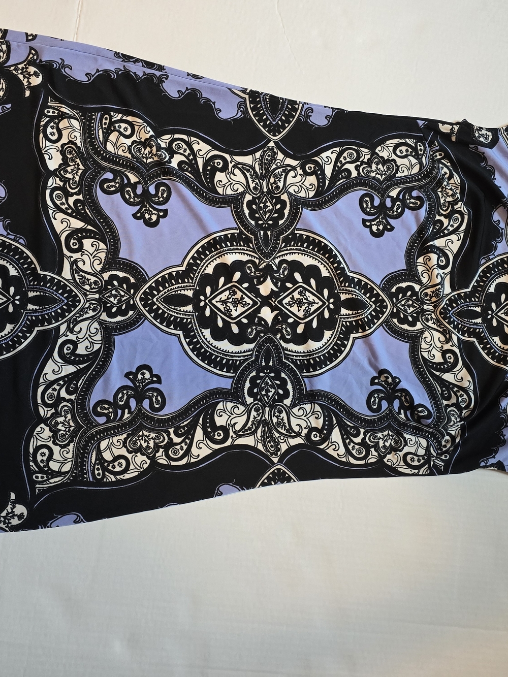 INC International Concepts Black and Lavender Paisley Maxi Dress